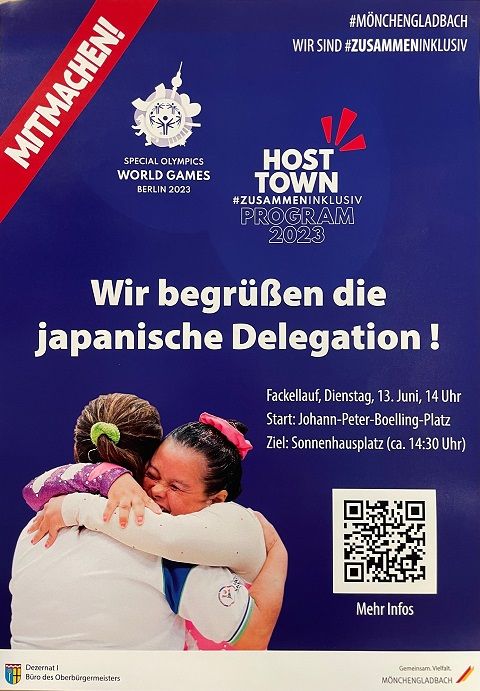 Host Town Plakat der Stadt Mönchengladbach